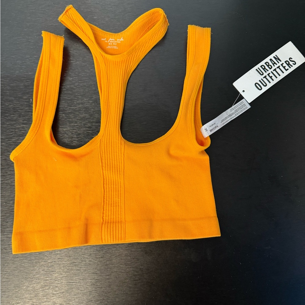Urban Outfitters Seamless Ribbed Crop Tank – Golden Orange Size XS/Small